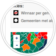 Verkiezingskaart op NOS-site