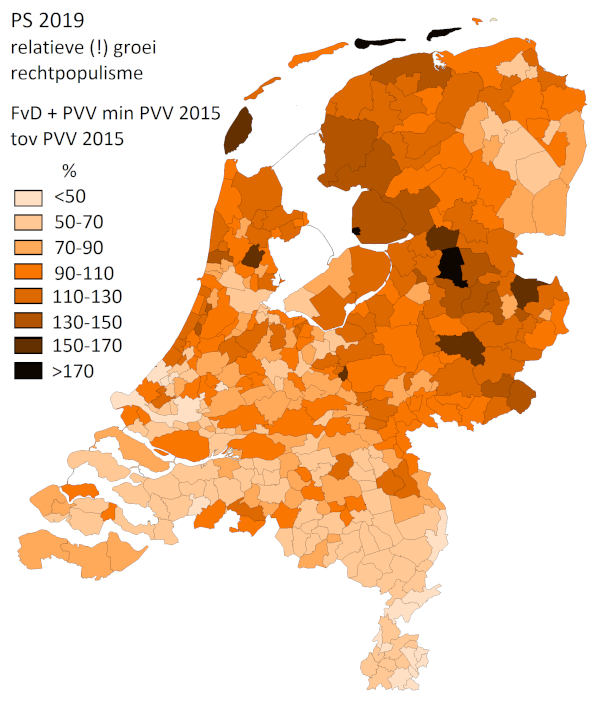 Relatieve groei rechtspopulisme, PS2019